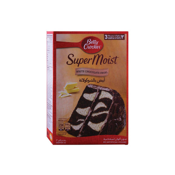 Betty Crocker Super Moist White Choco Swirl Cake 500gm