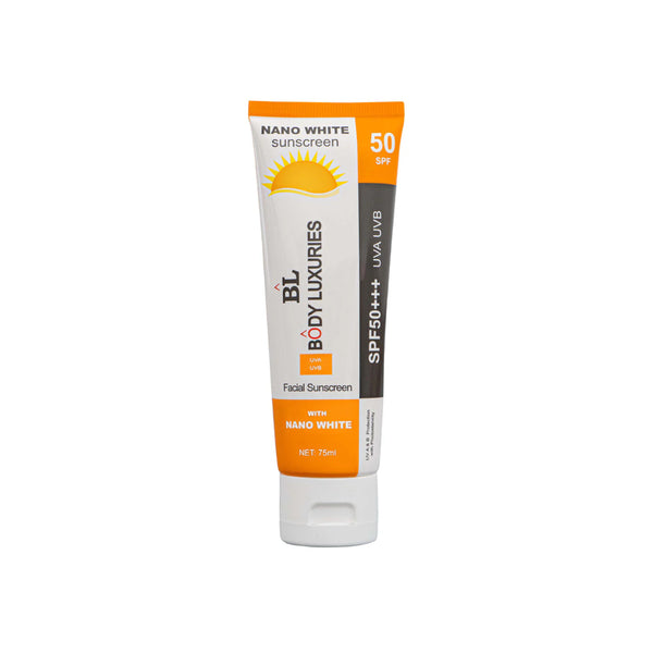 Body Luxuries Nano White Sun Screen Cream SPF 50 75ml