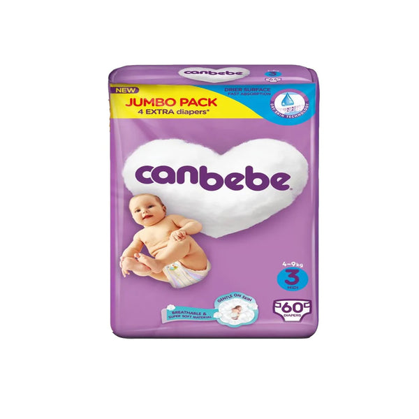 Canbebe Baby Diaper Jumbo 3 Midi 60Pcs