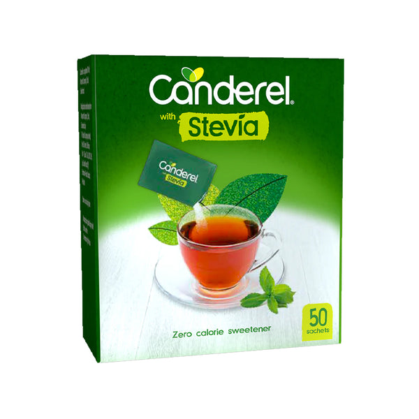 Canderel Sweetner Stevia Zero Calorie Sachet Box 50's