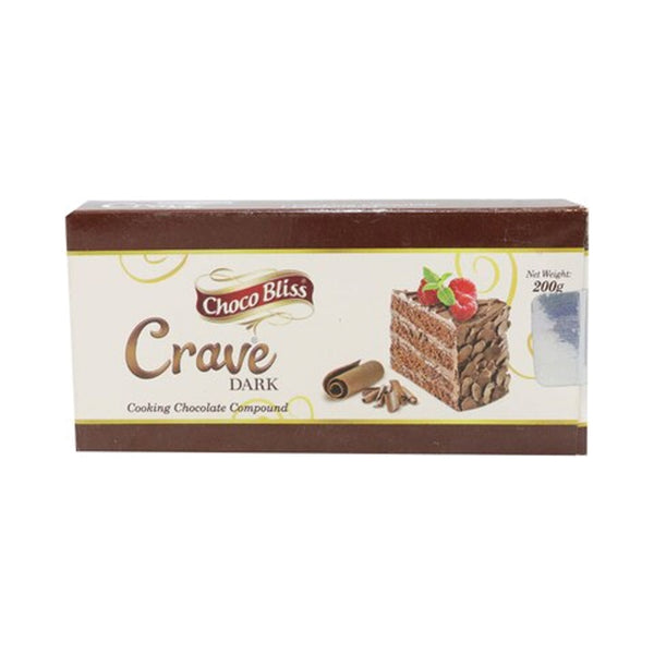 Choco Bliss Crave Premium Dark Cooking Chocolate 200gm