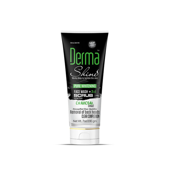 Derma Shine Charcoal Face Wash+Scrub 200gm