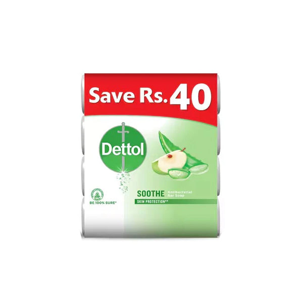 Dettol Sooth Antibacterial Soap 115g 4in1 Pack