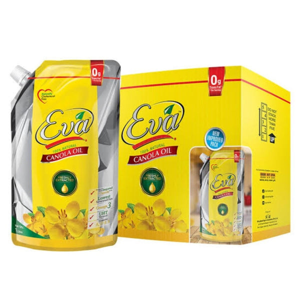 Eva Canola Oil Standup Pouch 1ltr