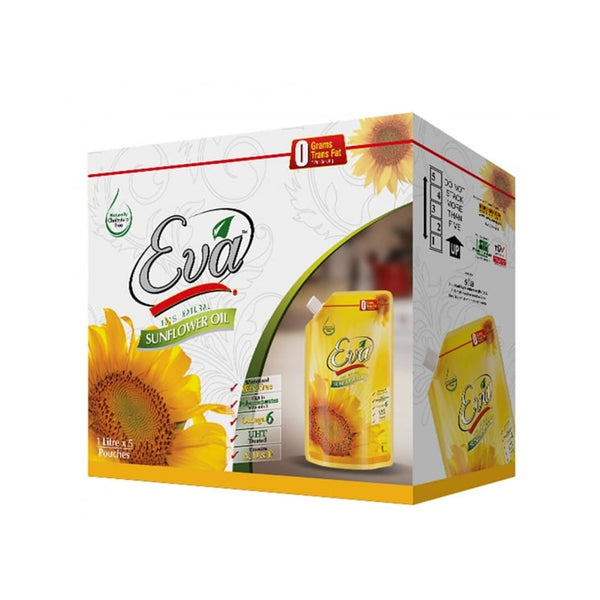 Eva Sunflower Oil Standup Pouch 1ltr