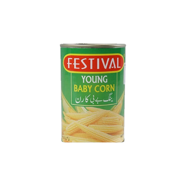 Festival Young Baby Corn Tin 380gm Imp