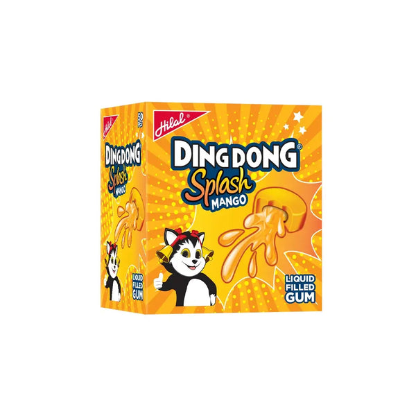 Hilal Ding Dong Splash Mango Bubble Gum Box 50Pcs