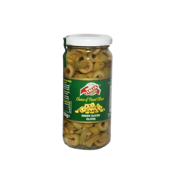 Italia Olives Green Sliced 450Gm