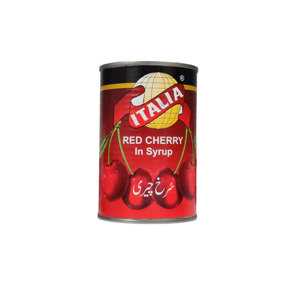 Italia Red Cherry In Syrup Tin 400Gm