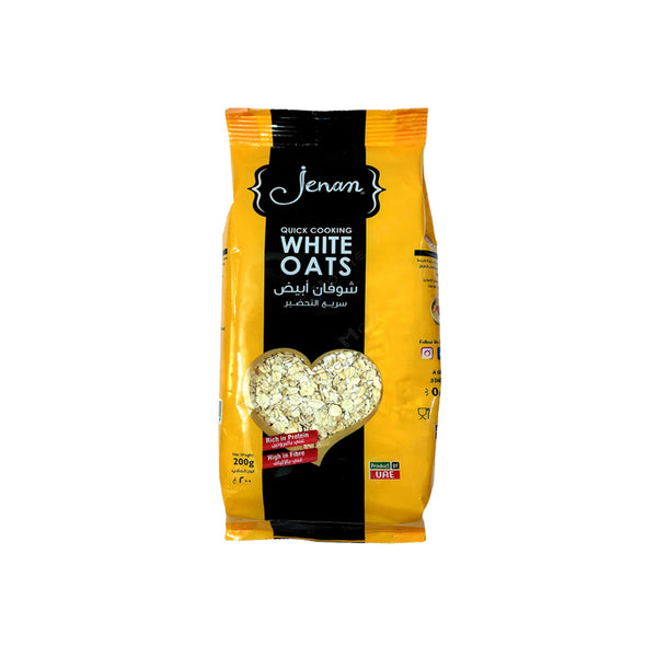 Jenan Oats Quick Cooking White Pouch 200gm
