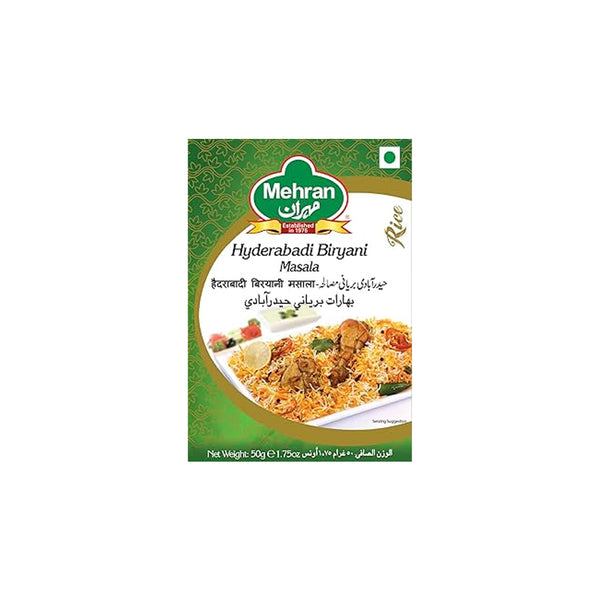 Mehran Hyderabadi Biryani Masala Recipe 50Gm S/P