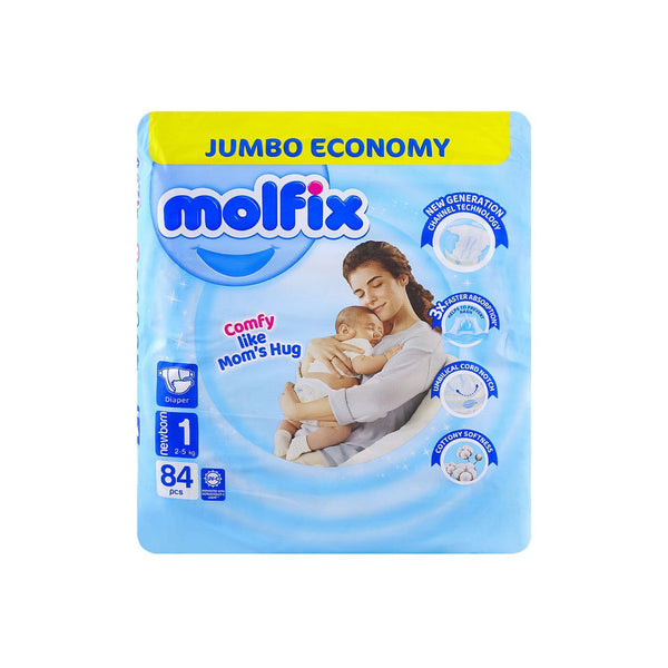 Molfix Diaper Jumbo 1 New Born  84's