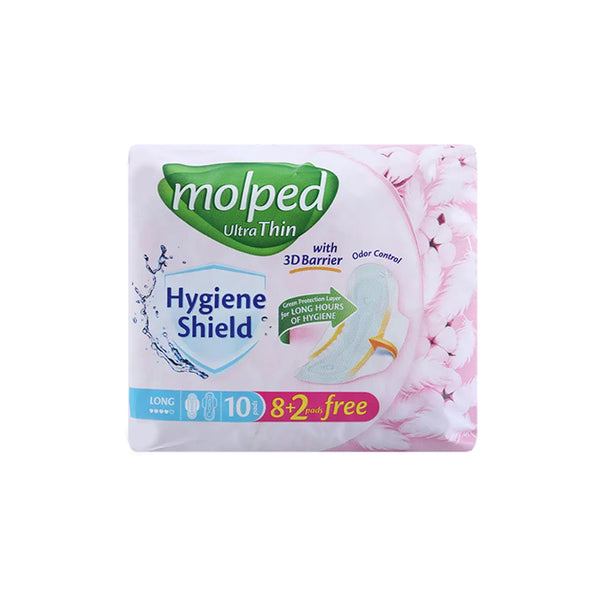 Molped Ultra Thin Pads Hygiene Shield 10's Long