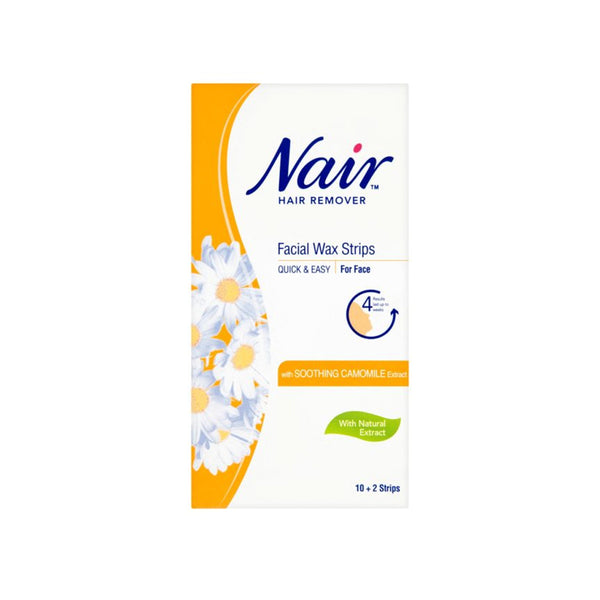 Nair Hair Remover Camomile Extract Face Wax 12 Strips