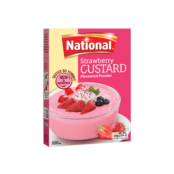 National Strawberry Custard Powder 275gm