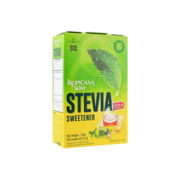 Natural Stevia Sweetner Slim Tropicana Box 50 Sachets