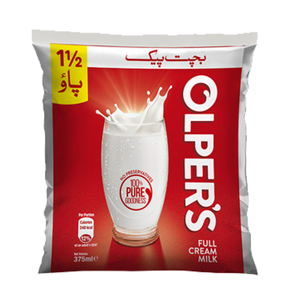 Olpers Full Cream Liquid Milk Pouch 375ml