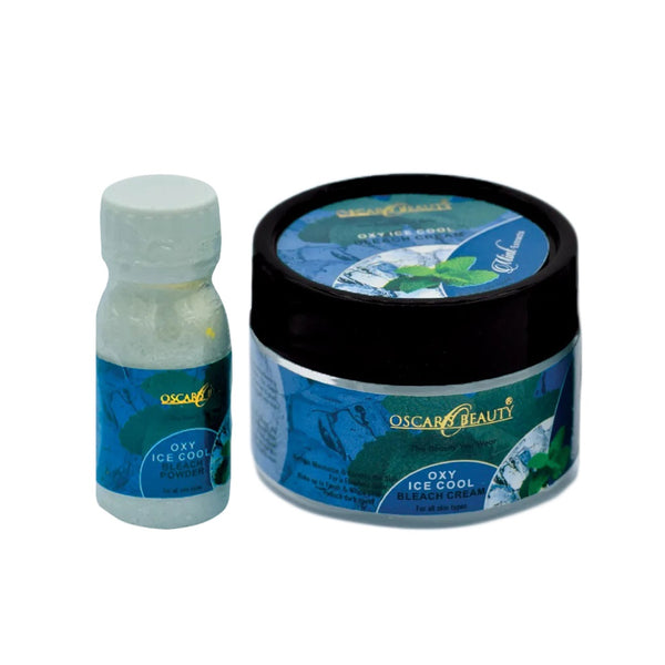 Oscar Beauty Oxy Ice Cool Mint Bleach Cream Jar
