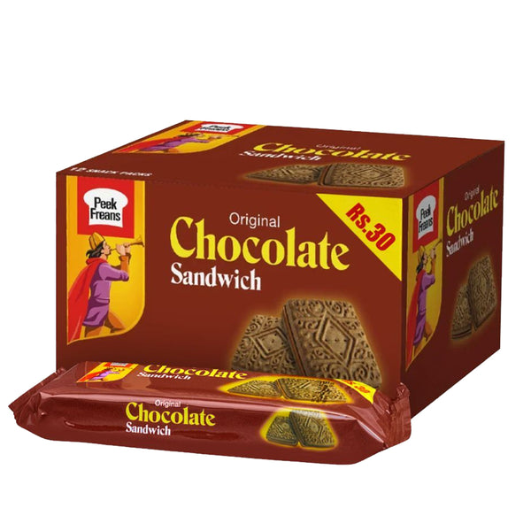 PF Chocolate Sandwich Biscuits M/P Rs. 30