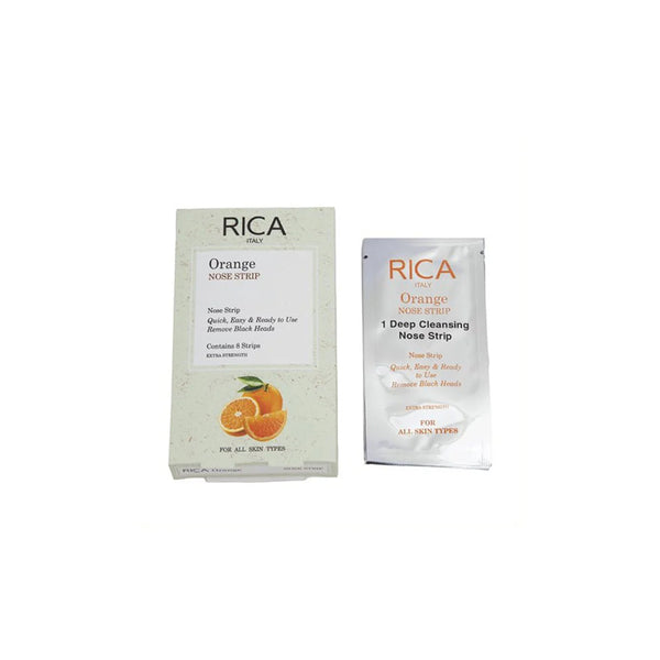 Rica Orange Nose Wax Strips 8Pcs