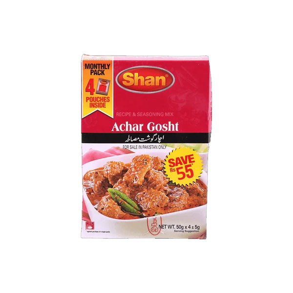 Shan Achar Gosht Recipe Monthly Pack 4x50gm