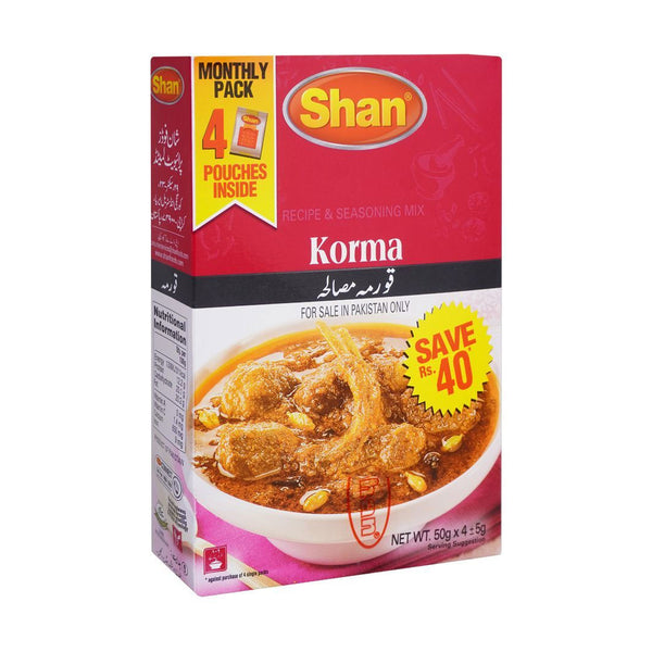 Shan Korma Recipe Monthly Pack 4x50gm