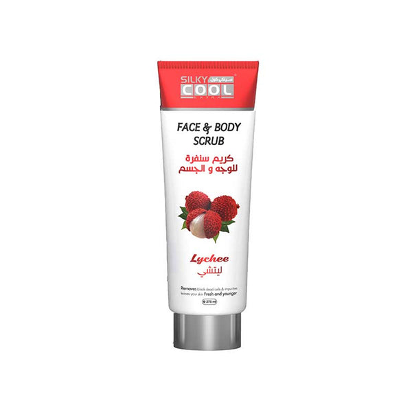 Silky Cool Lychee Face & Body Scrub Tube 275ml