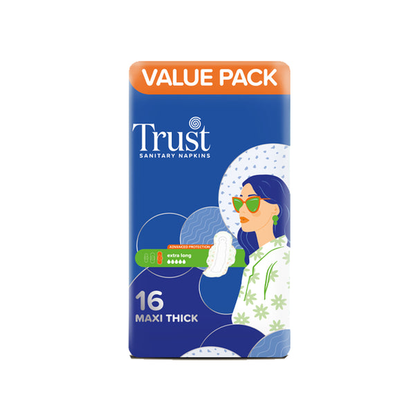 Trust Maxi Thick Value Pack Extra Long 16Pcs