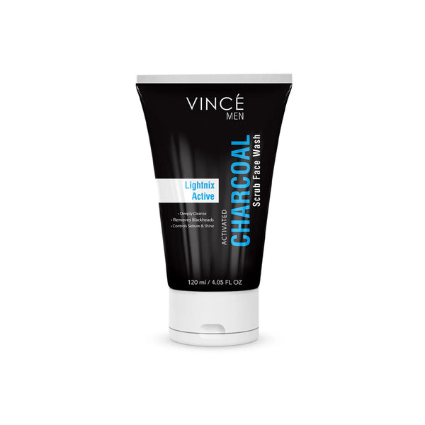 Vince Men Charcoal Scurb & Face Wash Lightnix 120ml