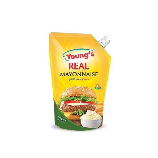 Youngs Real Mayonnaise Pouch 200ml