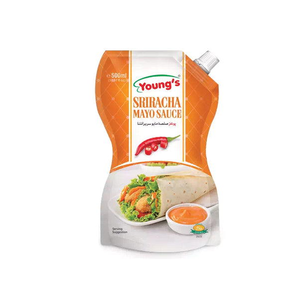 Youngs Sriracha Mayo Sauce Pouch 500gm